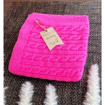 Stylová pletená dětská deka - růžová